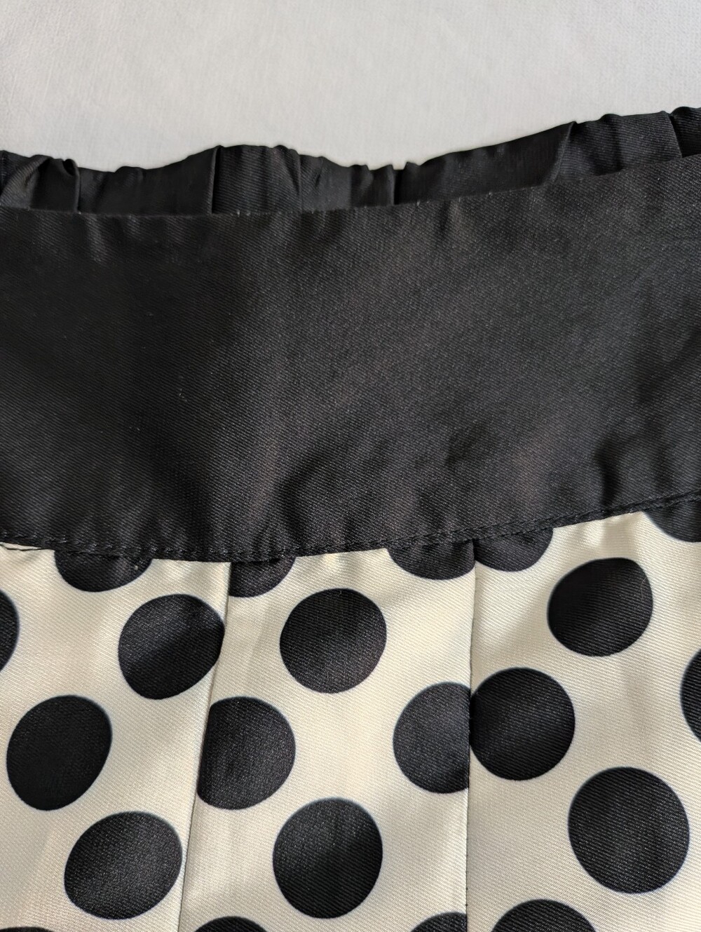 Polka Dot Black White Striped Palazzo Wide Pants Leg Eclectic Statement Piece - Picture 13 of 15
